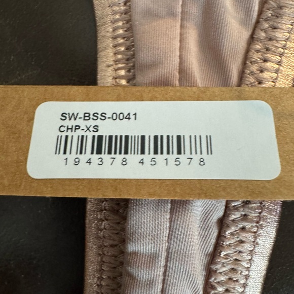 SKIMS METALLIC SWIM CYCLE SIZE XS - Picture 6 of 11